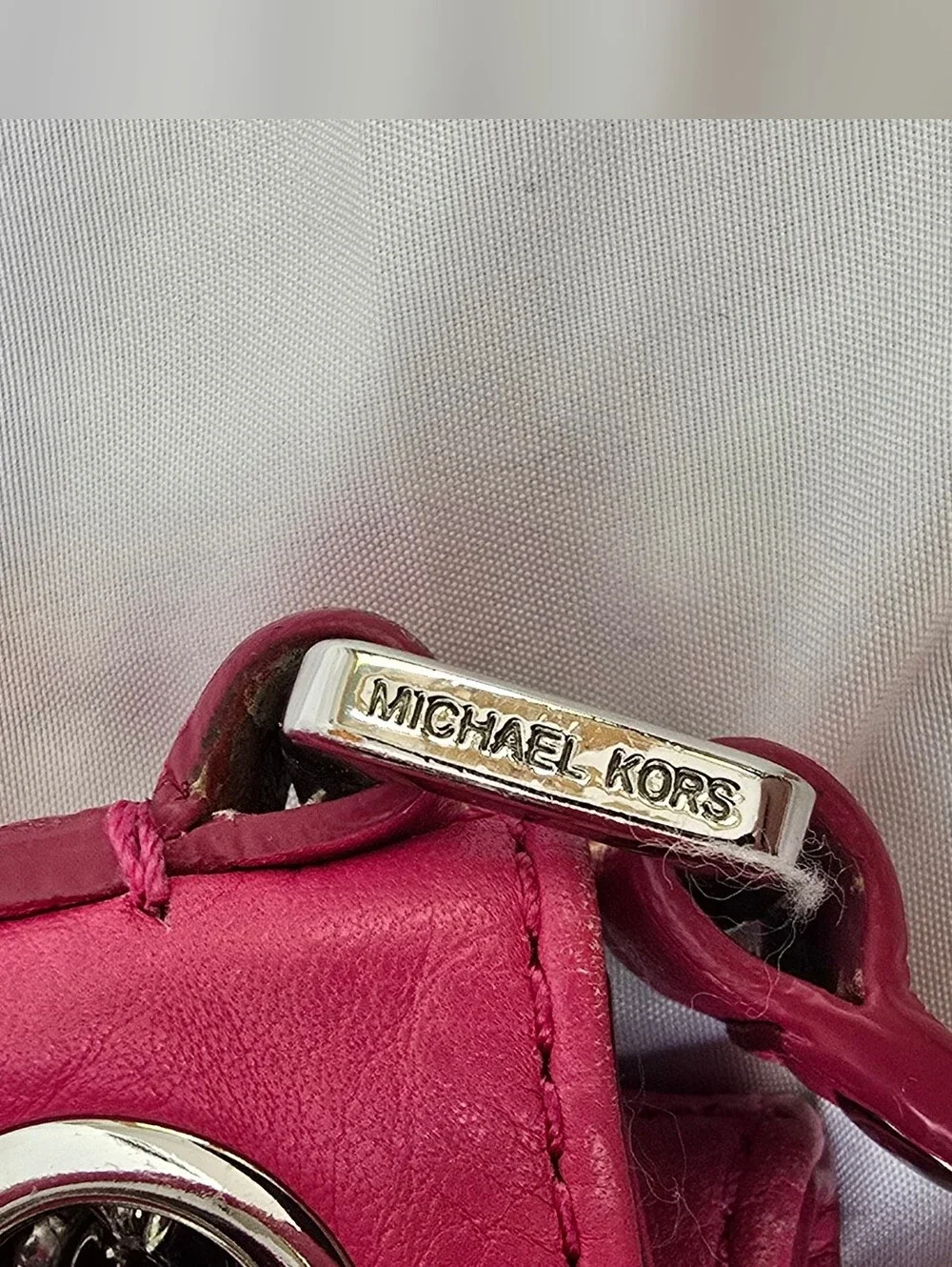 Michael Kors Jet Set Hot Pink Leather Chain Tote